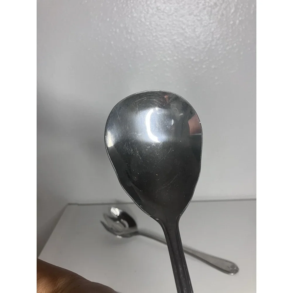 Reed & Barton Stainless RIBBON CREST Ribbon Bow Plume 3 Piece Serving Set